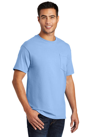 Port & Company Essential Pocket Tee (Light Blue)