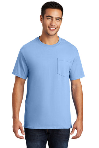 Port & Company Essential Pocket Tee (Light Blue)