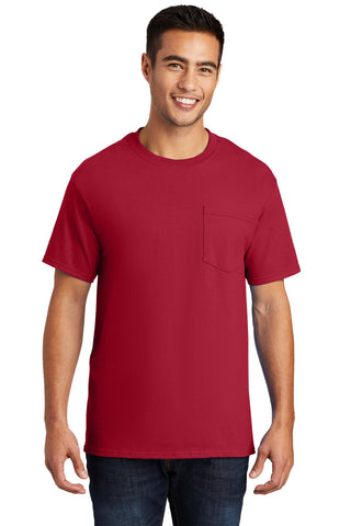 Port & Company Essential Pocket Tee (Red)