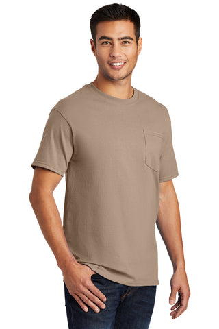 Port & Company Essential Pocket Tee (Sand)