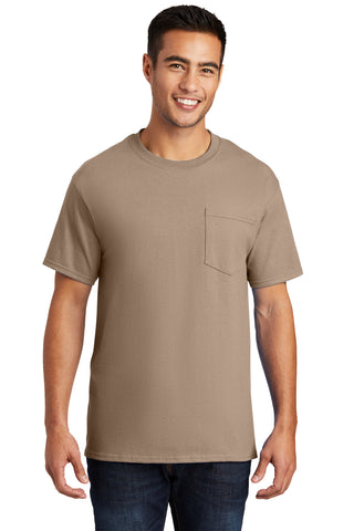 Port & Company Essential Pocket Tee (Sand)