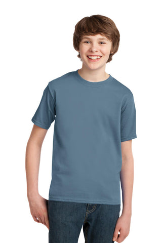 Port & Company Youth Essential Tee (Stonewashed Blue)