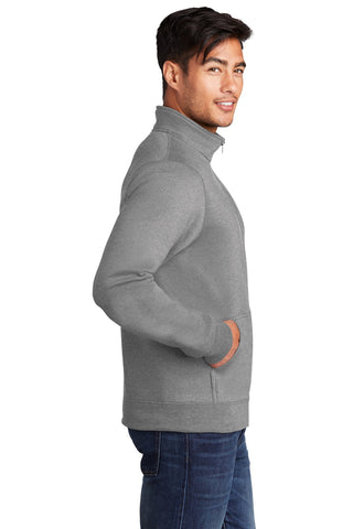 Port & Company Core Fleece Cadet Full-Zip Sweatshirt (Athletic Heather)