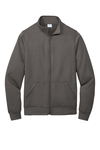 Port & Company Core Fleece Cadet Full-Zip Sweatshirt (Charcoal)
