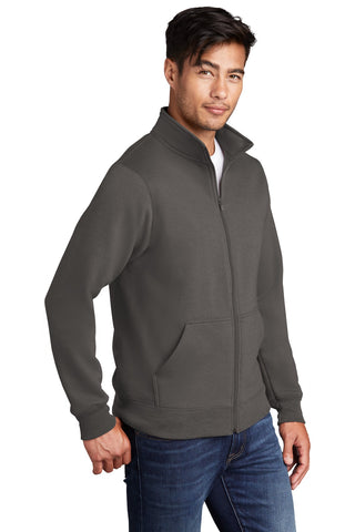 Port & Company Core Fleece Cadet Full-Zip Sweatshirt (Charcoal)