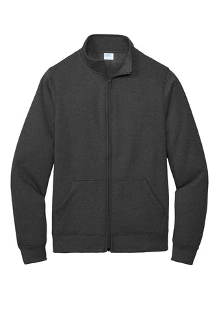 Port & Company Core Fleece Cadet Full-Zip Sweatshirt (Dark Heather Grey)