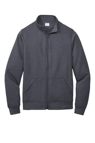 Port & Company Core Fleece Cadet Full-Zip Sweatshirt (Heather Navy)