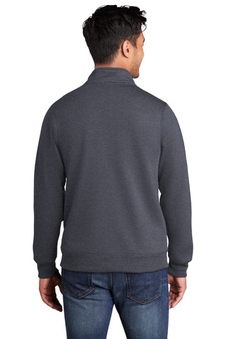 Port & Company Core Fleece Cadet Full-Zip Sweatshirt (Heather Navy)