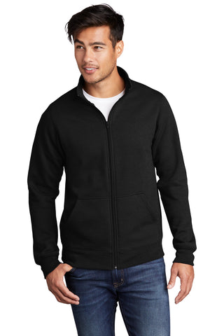 Port & Company Core Fleece Cadet Full-Zip Sweatshirt (Jet Black)