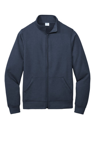 Port & Company Core Fleece Cadet Full-Zip Sweatshirt (Navy)