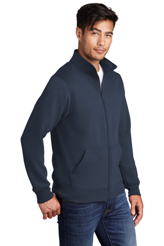 Port & Company Core Fleece Cadet Full-Zip Sweatshirt (Navy)