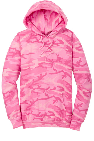 Port & Company Core Fleece Camo Pullover Hooded Sweatshirt (Pink Camo)