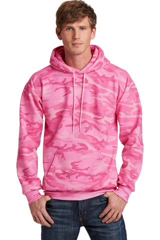 Port & Company Core Fleece Camo Pullover Hooded Sweatshirt (Pink Camo)