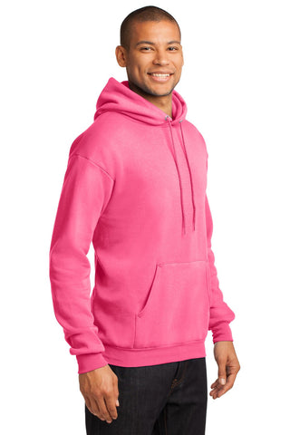 Port & Company Core Fleece Pullover Hooded Sweatshirt (Neon Pink)