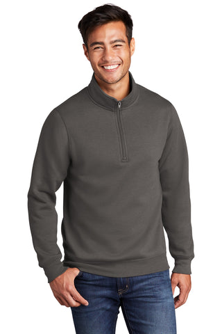 Port & Company Core Fleece 1/4-Zip Pullover Sweatshirt (Charcoal)