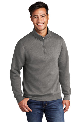 Port & Company Core Fleece 1/4-Zip Pullover Sweatshirt (Graphite Heather)