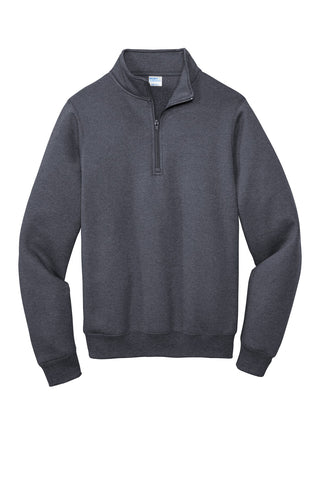 Port & Company Core Fleece 1/4-Zip Pullover Sweatshirt (Heather Navy)