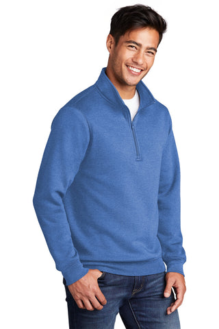 Port & Company Core Fleece 1/4-Zip Pullover Sweatshirt (Heather Royal)