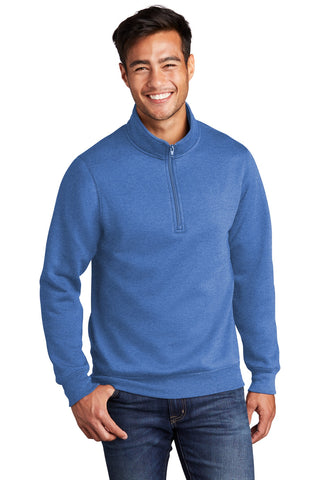 Port & Company Core Fleece 1/4-Zip Pullover Sweatshirt (Heather Royal)