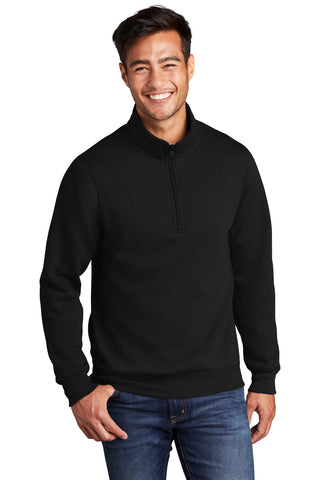 Port & Company Core Fleece 1/4-Zip Pullover Sweatshirt (Jet Black)