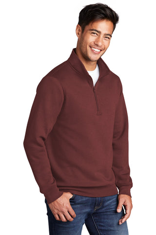 Port & Company Core Fleece 1/4-Zip Pullover Sweatshirt (Maroon)