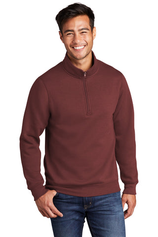 Port & Company Core Fleece 1/4-Zip Pullover Sweatshirt (Maroon)