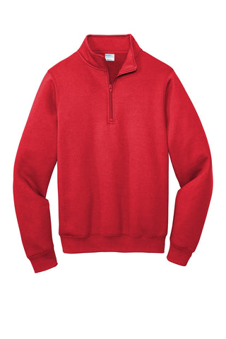 Port & Company Core Fleece 1/4-Zip Pullover Sweatshirt (Red)