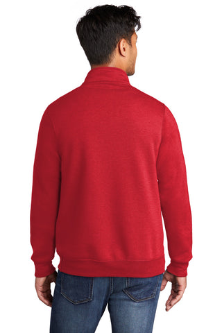 Port & Company Core Fleece 1/4-Zip Pullover Sweatshirt (Red)