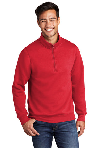 Port & Company Core Fleece 1/4-Zip Pullover Sweatshirt (Red)