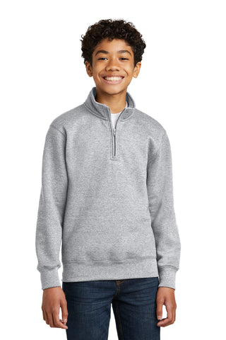 Port & Company Youth Core Fleece 1/4-Zip Pullover Sweatshirt (Athletic Heather)