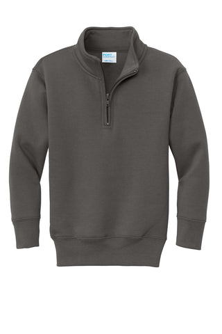 Port & Company Youth Core Fleece 1/4-Zip Pullover Sweatshirt (Charcoal)