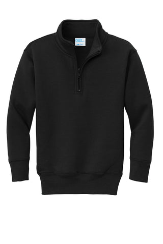 Port & Company Youth Core Fleece 1/4-Zip Pullover Sweatshirt (Jet Black)