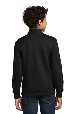 Port & Company Youth Core Fleece 1/4-Zip Pullover Sweatshirt (Jet Black)