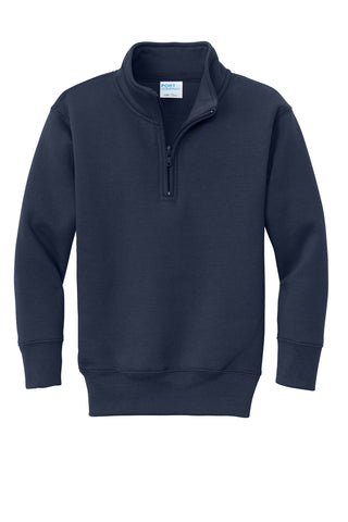 Port & Company Youth Core Fleece 1/4-Zip Pullover Sweatshirt (Navy)