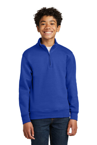 Port & Company Youth Core Fleece 1/4-Zip Pullover Sweatshirt (True Royal)