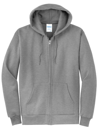 Port & Company Core Fleece Full-Zip Hooded Sweatshirt (Athletic Heather)