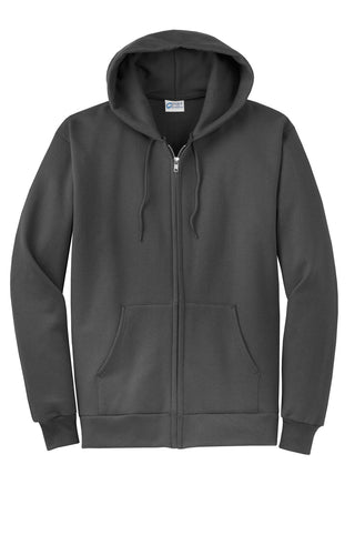 Port & Company Core Fleece Full-Zip Hooded Sweatshirt (Charcoal)