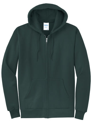 Port & Company Core Fleece Full-Zip Hooded Sweatshirt (Dark Green)