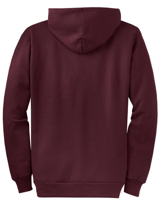 Port & Company Core Fleece Full-Zip Hooded Sweatshirt (Maroon)