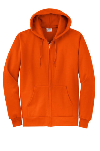 Port & Company Core Fleece Full-Zip Hooded Sweatshirt (Orange)