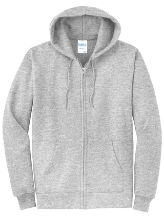 Port & Company Core Fleece Full-Zip Hooded Sweatshirt (Ash)