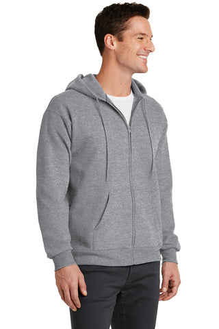 Port & Company Core Fleece Full-Zip Hooded Sweatshirt (Athletic Heather)