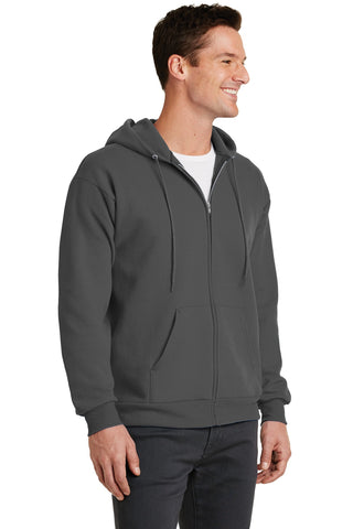 Port & Company Core Fleece Full-Zip Hooded Sweatshirt (Charcoal)