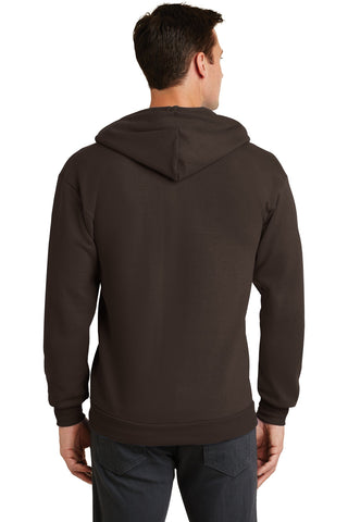 Port & Company Core Fleece Full-Zip Hooded Sweatshirt (Dark Chocolate Brown)