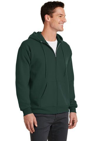 Port & Company Core Fleece Full-Zip Hooded Sweatshirt (Dark Green)