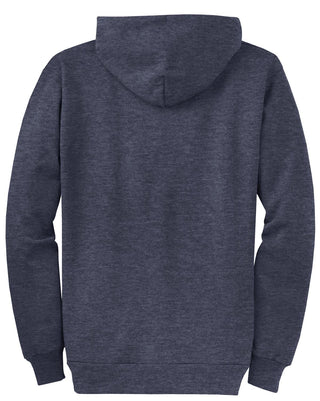 Port & Company Core Fleece Full-Zip Hooded Sweatshirt (Heather Navy)