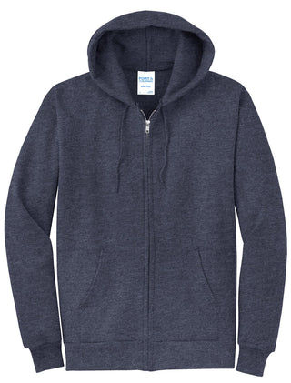 Port & Company Core Fleece Full-Zip Hooded Sweatshirt (Heather Navy)