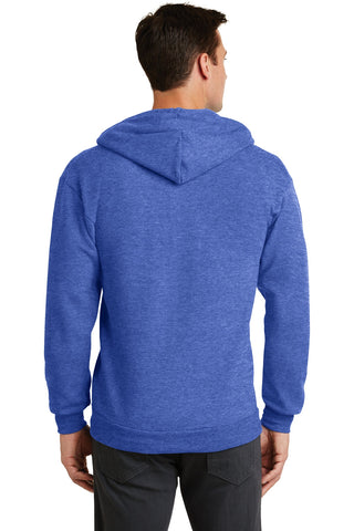 Port & Company Core Fleece Full-Zip Hooded Sweatshirt (Heather Royal)