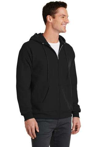 Port & Company Core Fleece Full-Zip Hooded Sweatshirt (Jet Black)