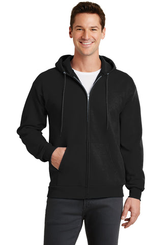 Port & Company Core Fleece Full-Zip Hooded Sweatshirt (Jet Black)